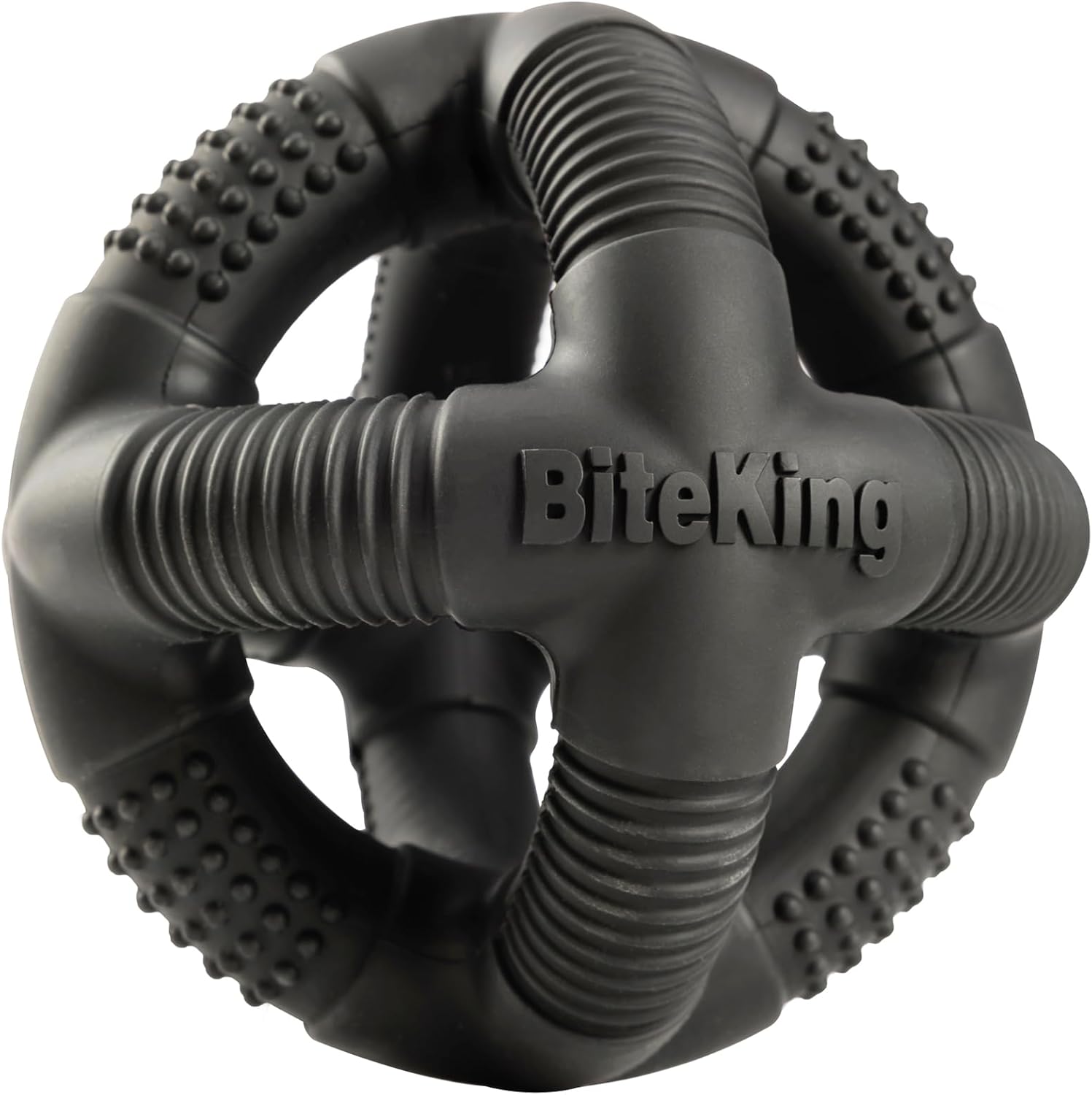 Natural Rubber Dog Balls for Large Aggressive Chewers – Lifetime Replacement – Indestructible and Durable Dog Toys for Large Breed, Black