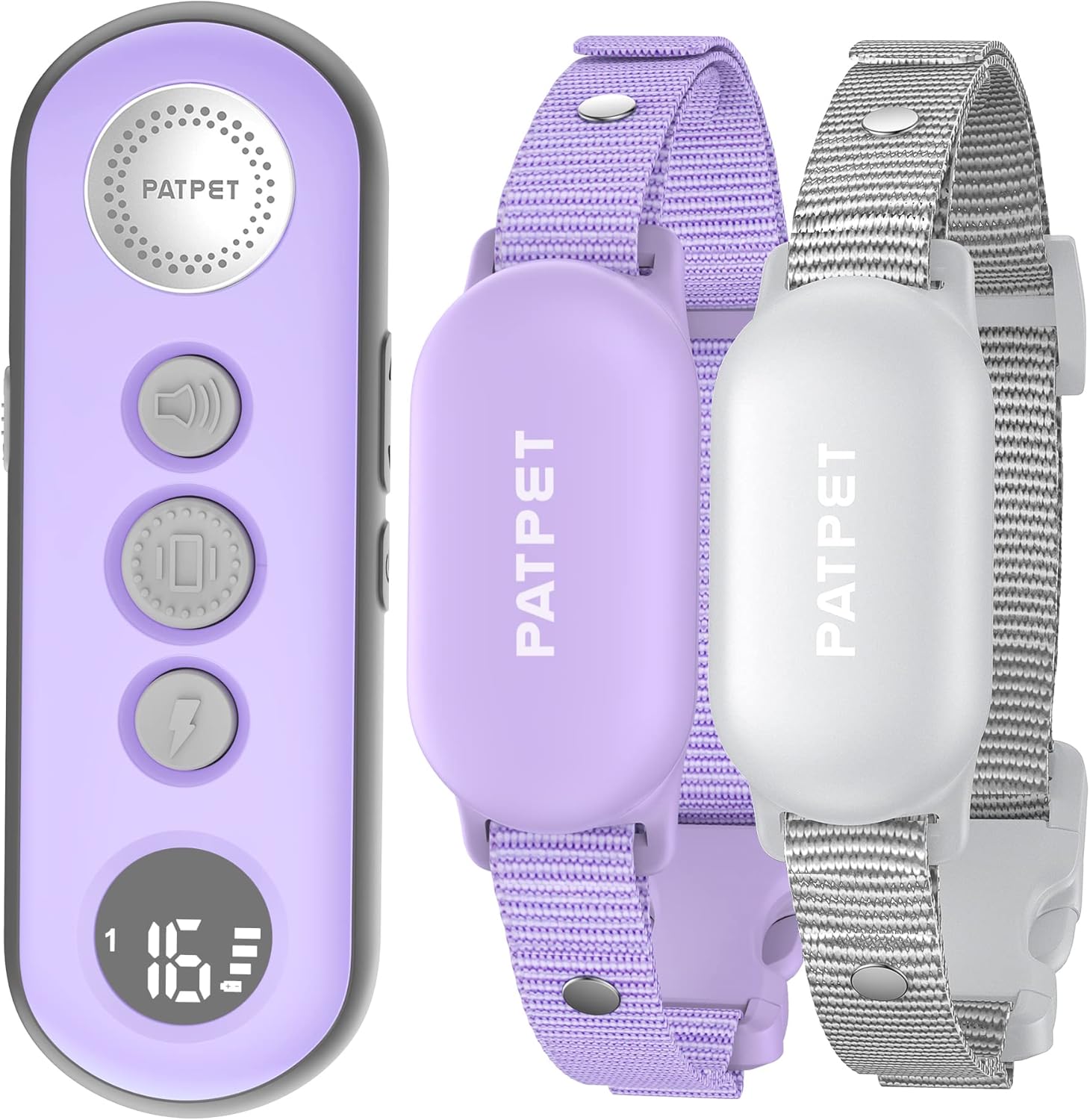 PATPET Shock Collar for Dogs(10-120lbs), 4000ft Rechargeable IPX7 Waterproof Training Collar with Remote for 2 Dogs- Electric Dog Collar for Small Medium Large Dogs 2 Packs