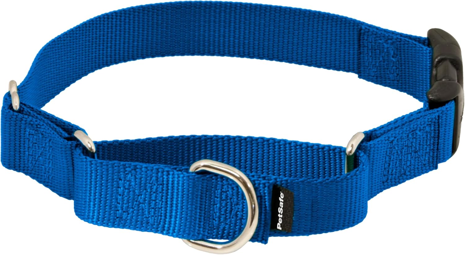 PetSafe Martingale Collar with Quick-Snap Buckle – Adjustable No-Slip Quick Release Dog Collar – Everyday Wear No-Pull Training Aid – 1″ Wide – Large – Royal Blue