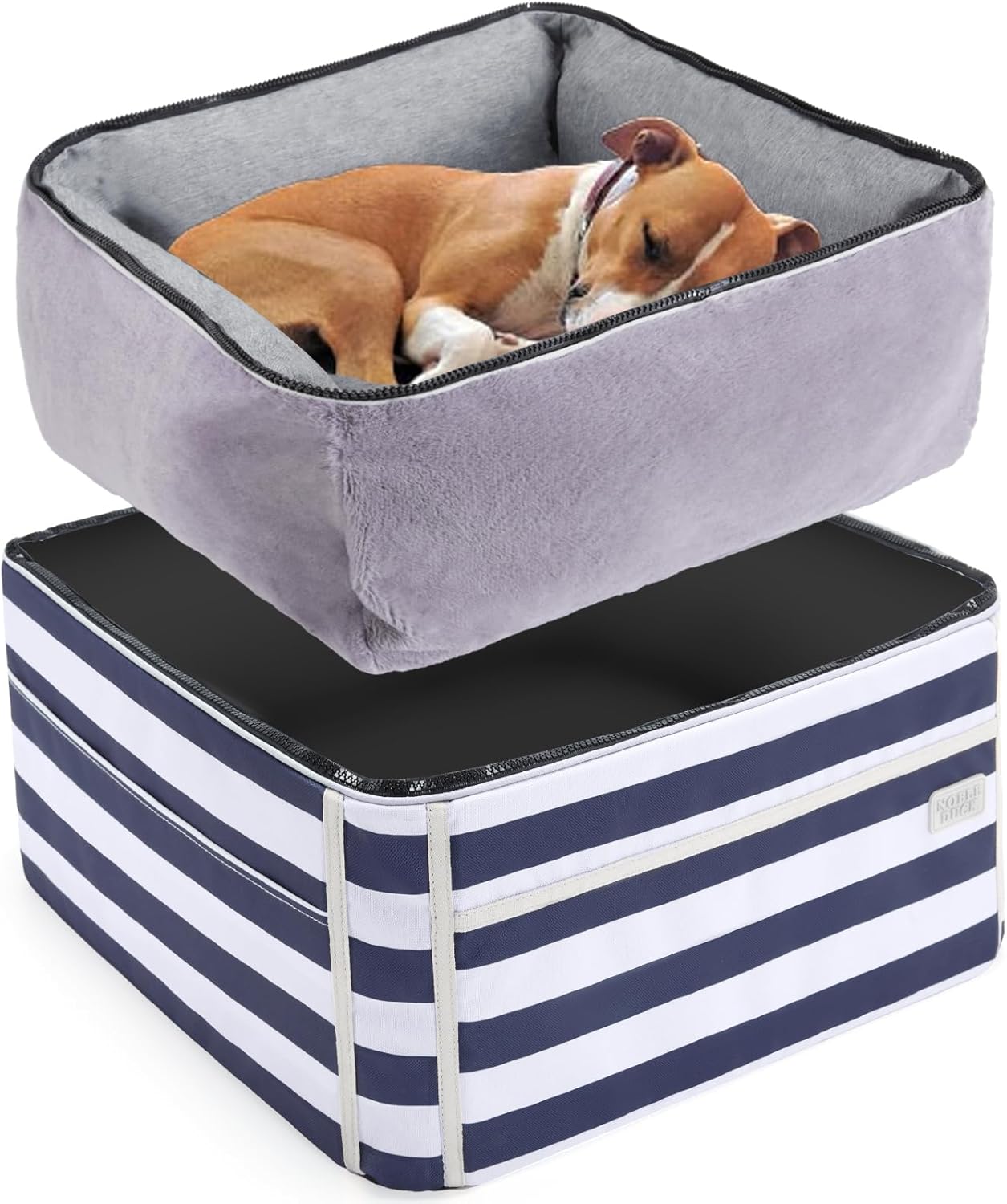 Portable Dog Booster Car Seat for Small Dogs & Puppies, Clip-On Leash for Front & Rear Seats, Pets Up to 25 lbs