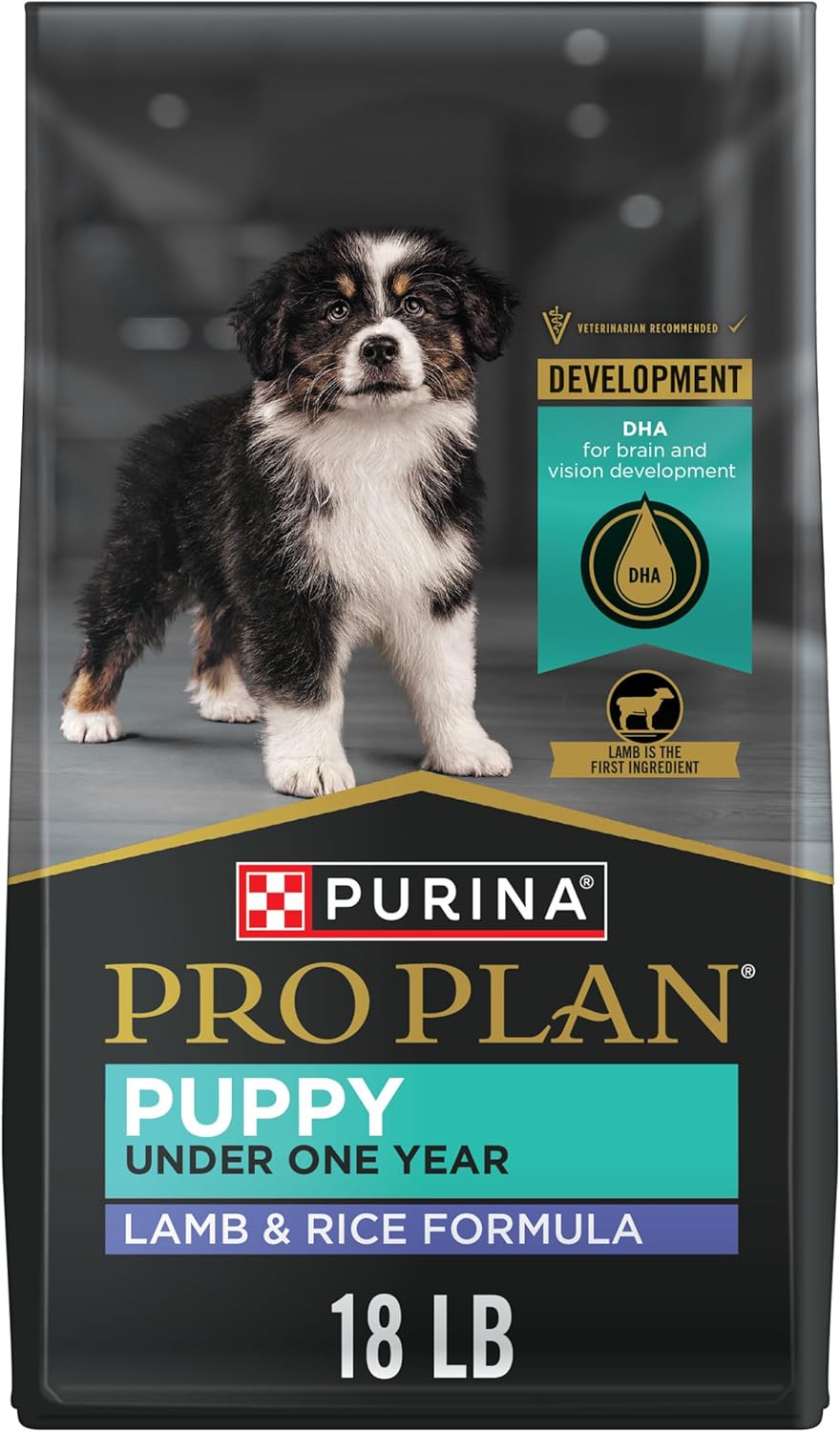Purina Pro Plan High Protein Puppy Food DHA Lamb & Rice Formula – 18 lb. Bag