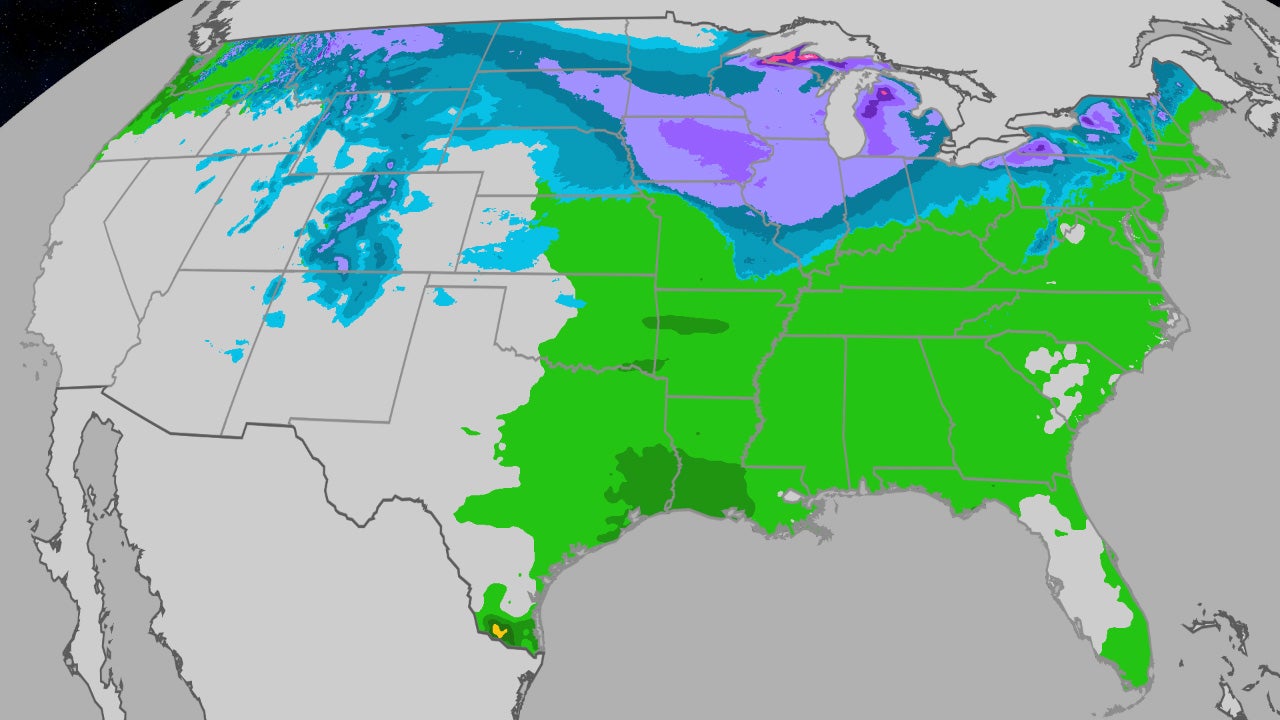 Thanksgiving Travel Weather Forecast: Snowy North, Rainy South, East