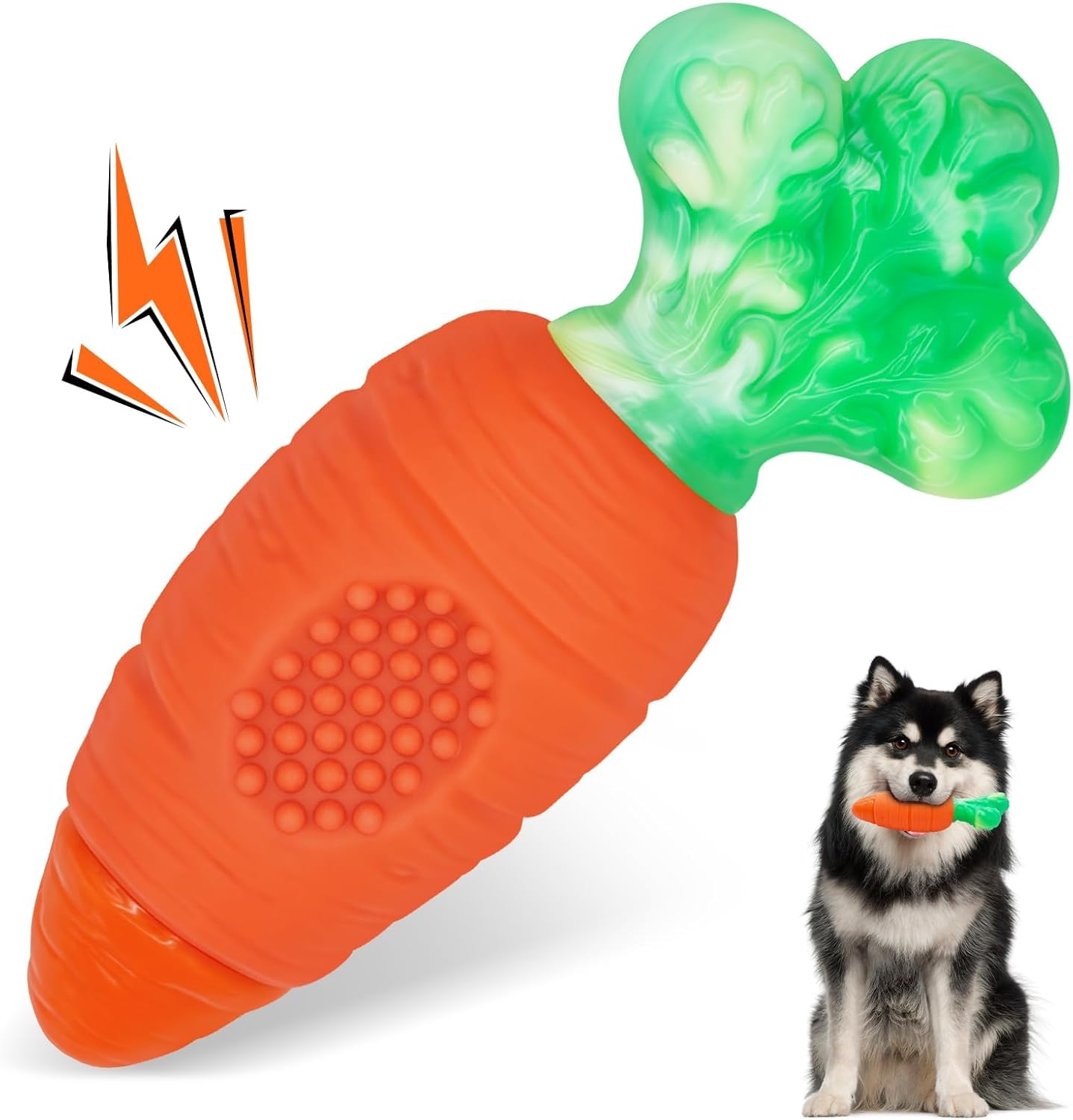 Tough Dog Toys for Aggressive Chewers with Squeaky, Indestructible Dog Chew Toys for Medium and Large Breeds to Keep Them Busy, Interactive Durable Dog Toy