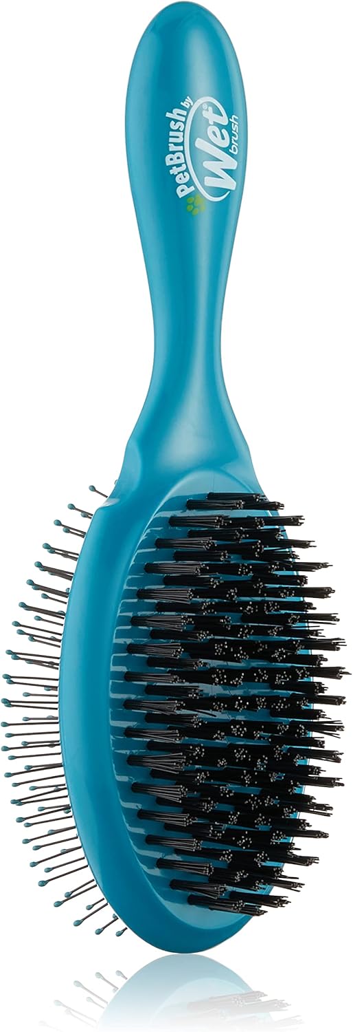 Wet Brush Ultimate Dual-Sided Detangling Brush – Ultra Soft IntelliFlex Bristles, Removes Loose Hair & Dirt for Dogs, Cats, Rabbits – Teal
