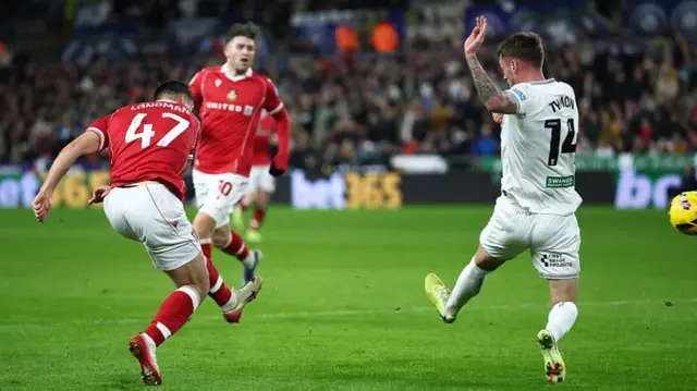 Ryan Longman cross which leads to goal