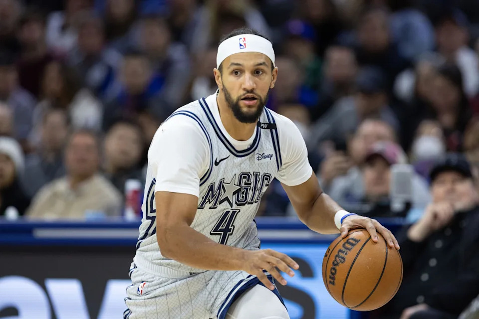 Orlando Magic guard Jalen Suggs (4)Bill Streicher-Imagn Images