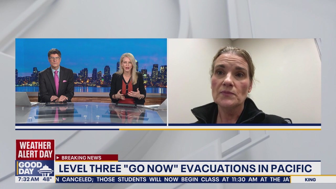 220 homes under Level 3 'Go Now' evacuations in Pacific, WA