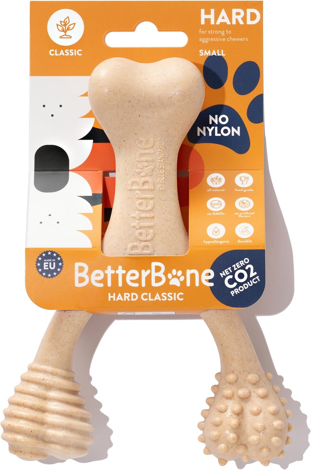 BetterBone – Hard Density – Ideal for Strong to Aggressive Chewers – All-Natural, Nylon-Free Dog Chew Toys – Non-Toxic, Promotes Dental Health, Splinter-Resistant, Sustainably Made