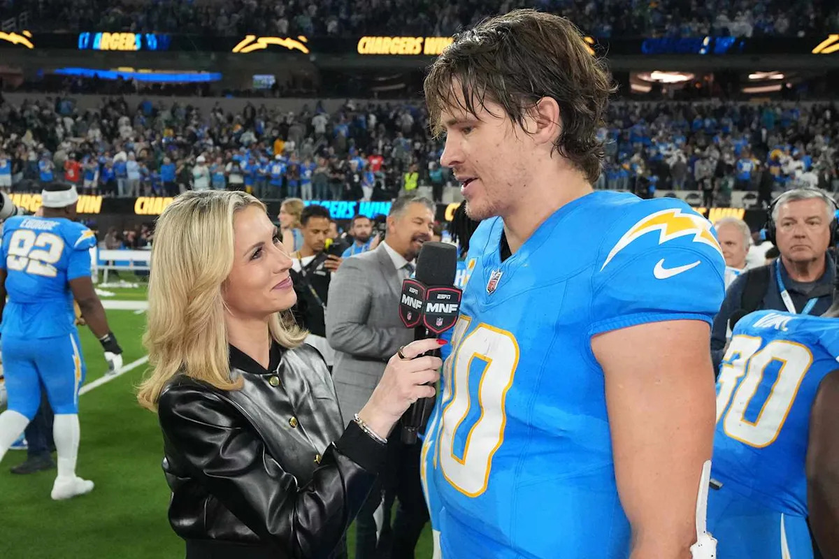 Chargers’ Justin Herbert Called Rude for Awkward Interview with ESPN’s Laura Rutledge After Win