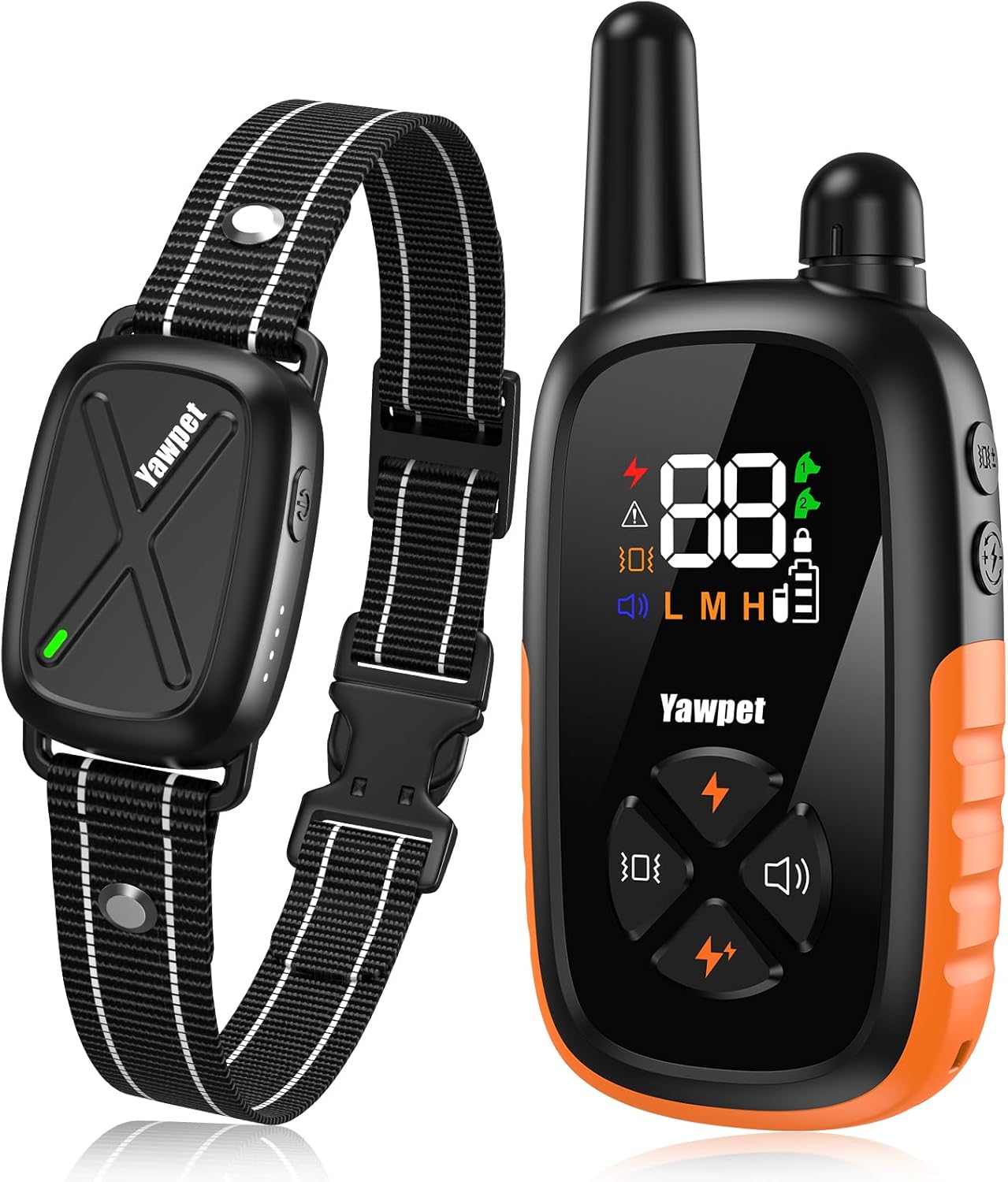 Dog Shock Collar with Remote – Dog Training Collar Waterproof, Rechargeable E Collar for Dogs Training with Vibration, Electric Shock, Beep, Security Lock, Shock Collar for All Breeds, Size