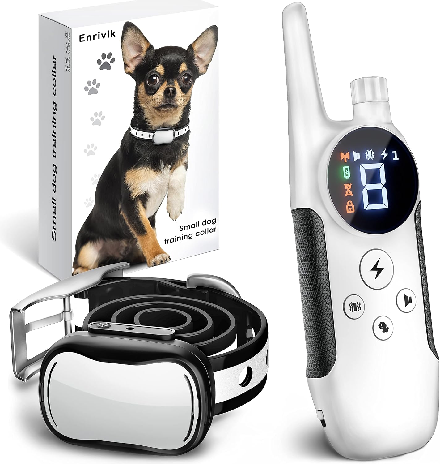 Extra Small Size Dog Training Collar with Remote for Small Dogs 5-15lbs and Puppies with Shock – Waterproof and 1000 Ft Range