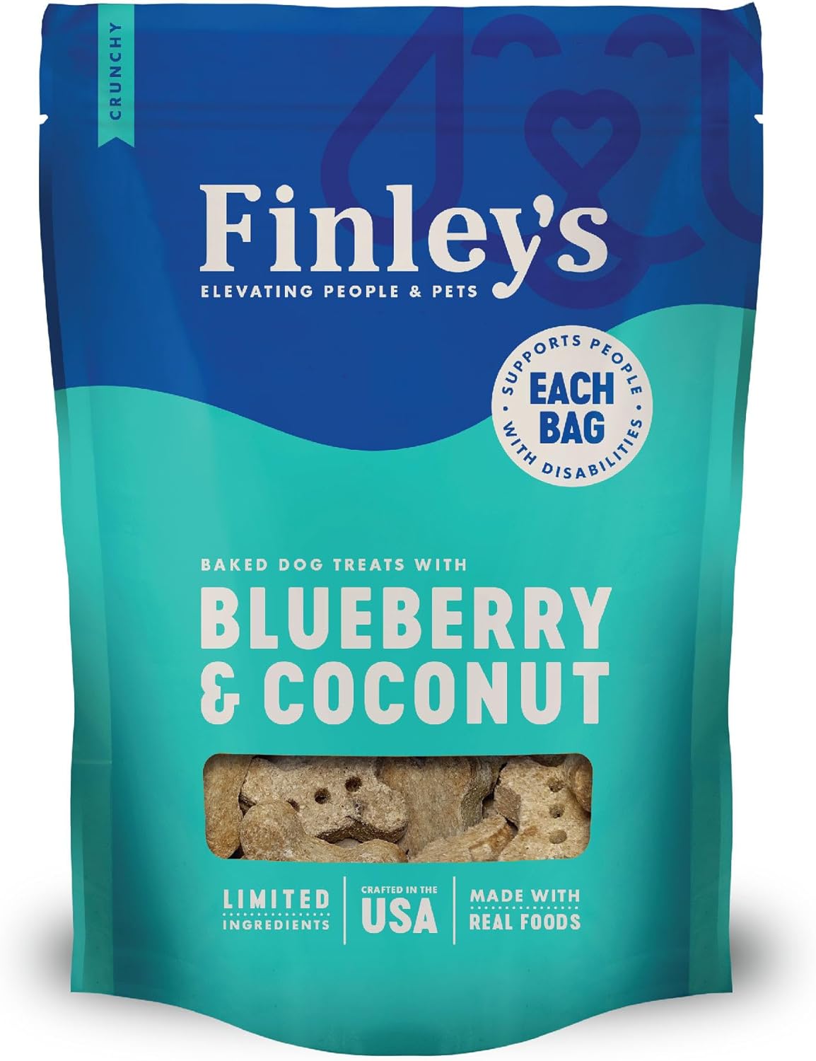 Finley’s Blueberry Coconut Dog Biscuit Treats, All Natural, Limited Ingredient Dog, 12 Ounce (Pack of 1)