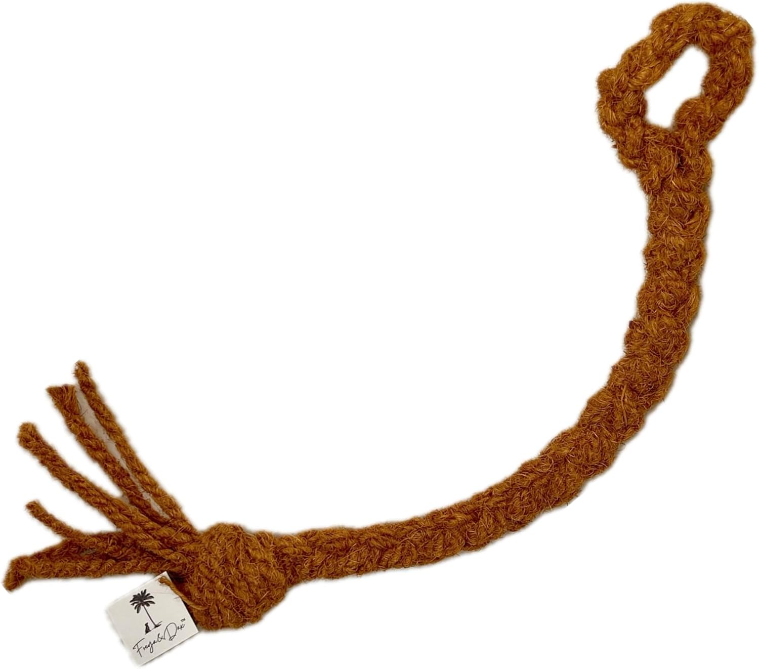 Freya & Dax LLC Natural Coconut Husk Rope Dog Toy – Eco-Friendly Chew & Tug Toy for All Breeds – Plastic-Free, Compostable, Gently Textured for Interactive Play.