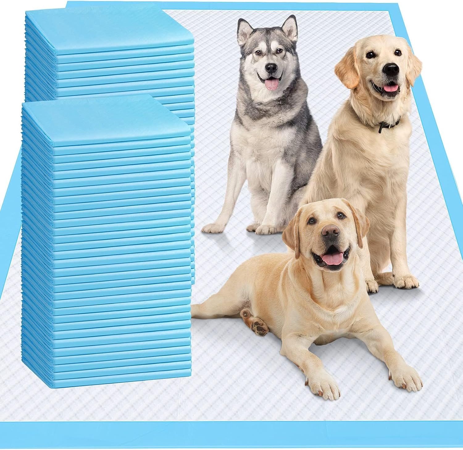 Gimars XXXXL 36″x36″ Thicken Heavy Absorbency Dog Pad Extra Large- Jumbo Disposable Polymer Quick Dry No Leaking Pee Pads for Dogs, Cats, Rabbits Pets 30 Counts