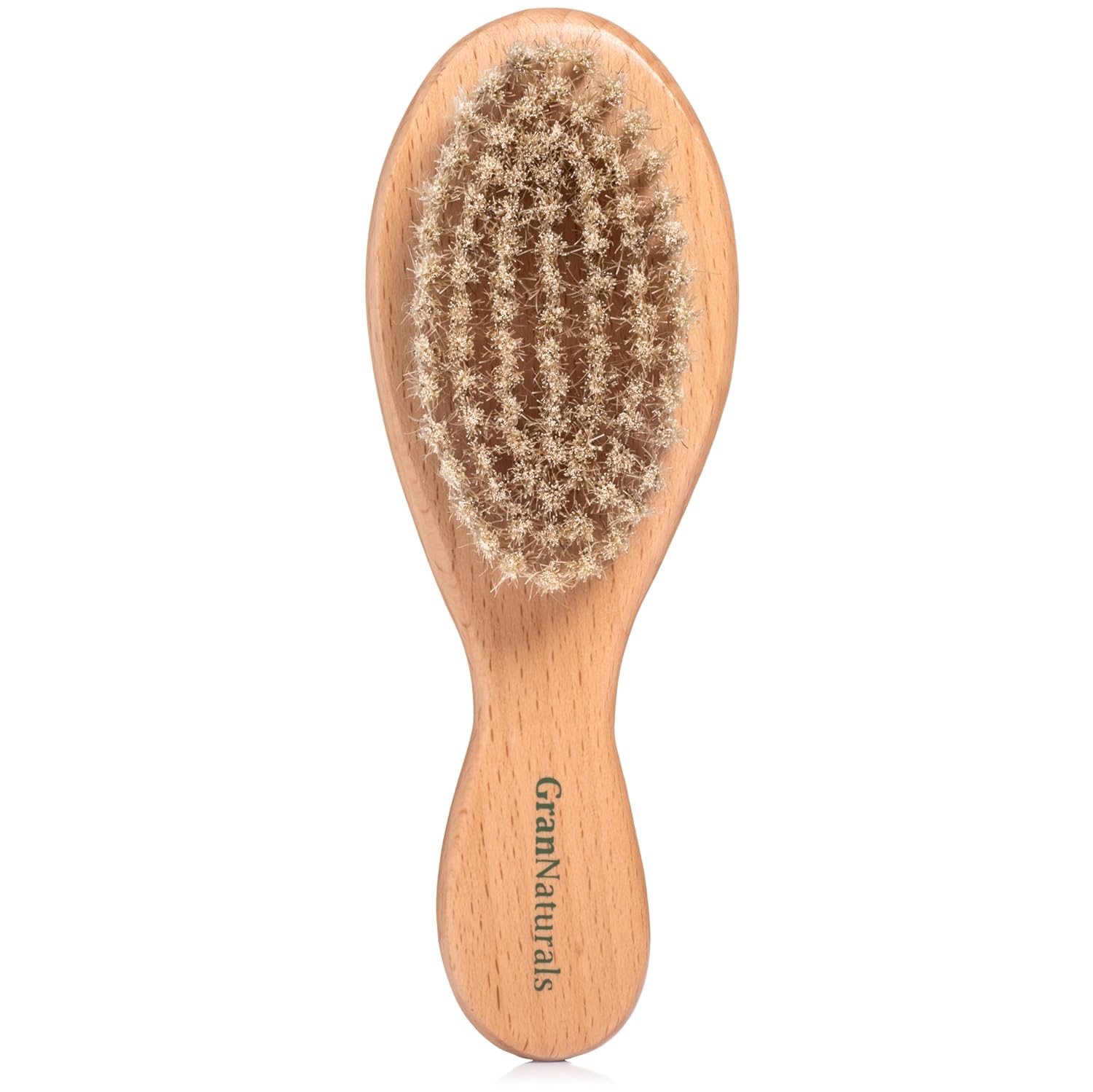 GranNaturals Boar Bristle Soft Cat Brush for Indoor, Outdoor, Short Haired Cats, Kittens, Small Dog, Rabbit, Furry Pets – Gentle Grooming on Sensitive Hair Coat & Tail with Durable Wooden Handle