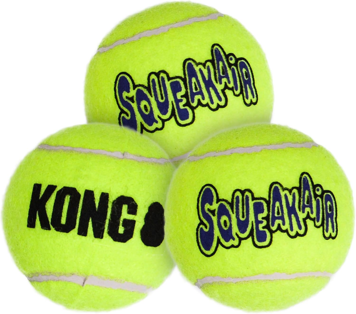 KONG Air Dog SqueakAir Dog Toy Tennis Balls, Medium