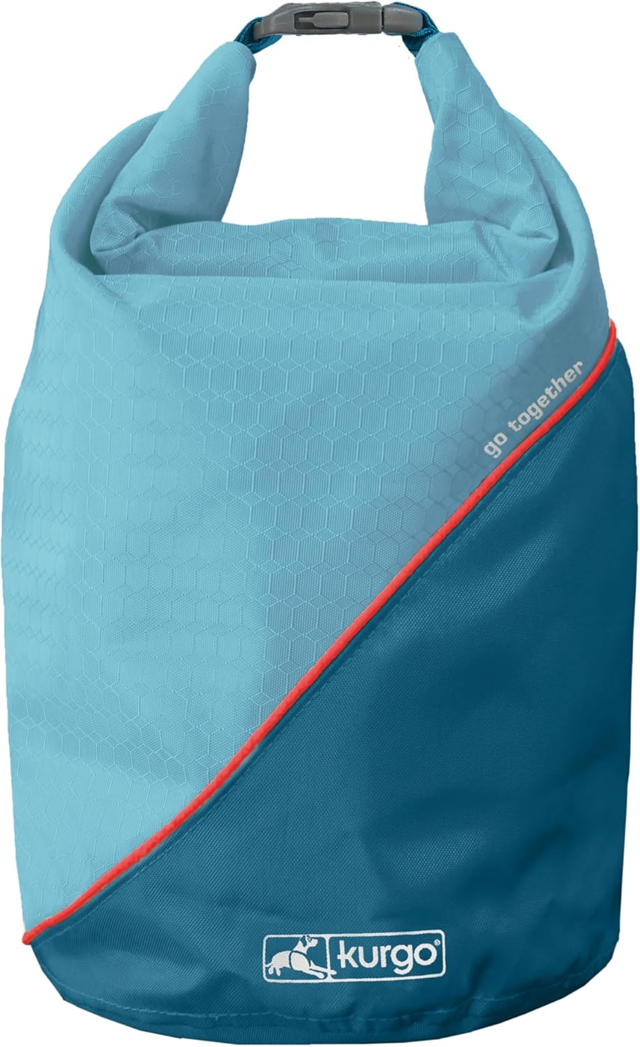 Kurgo Kibble Carrier – Portable Kibble Carrier – Compact Travel Storage – Dog Food Dry Bag – Camping Dog Storage – 5 lb Capacity – Coastal Blue