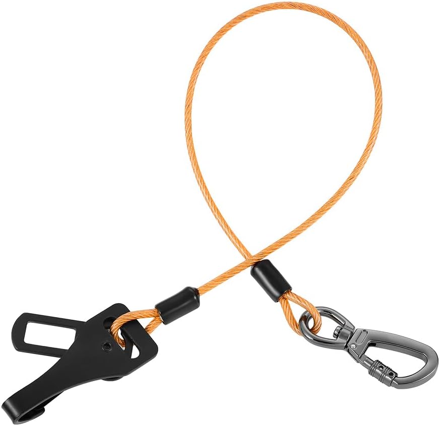 MiaoChuai 3-in-1 Dog Car Seat Belt Harness | Chew-Proof Steel Cable Leash with Heavy-Duty Buckle & Clip | Car Safety Restraint for Small, Medium, Large Dogs (Orange, 32 inch/80 CM)