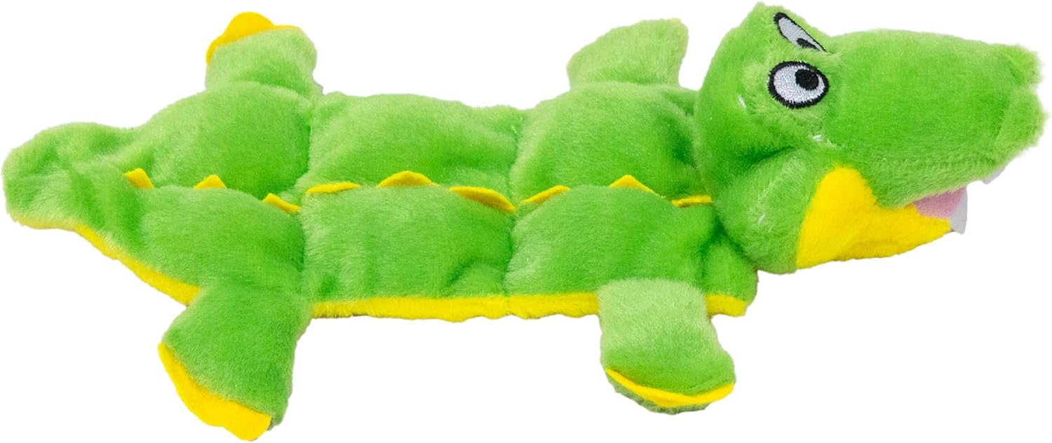 Outward Hound Squeaker Matz Plush Gator Dog Toy, Small