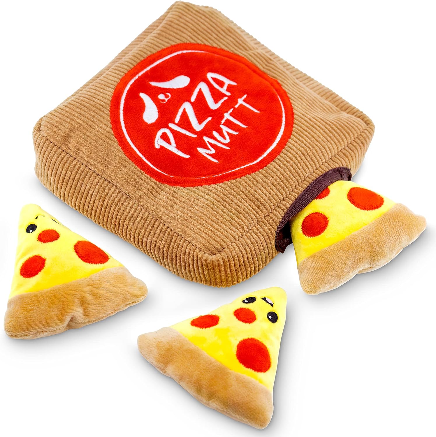 Pet Craft Supply Hide and Seek Plush Dog Toys Crinkle Squeaky Interactive Burrow Activity Puzzle Chew Fetch Treat Hiding Brain Stimulating Cute Funny Toy Bundle Pack for Small and Medium Dogs Puppies