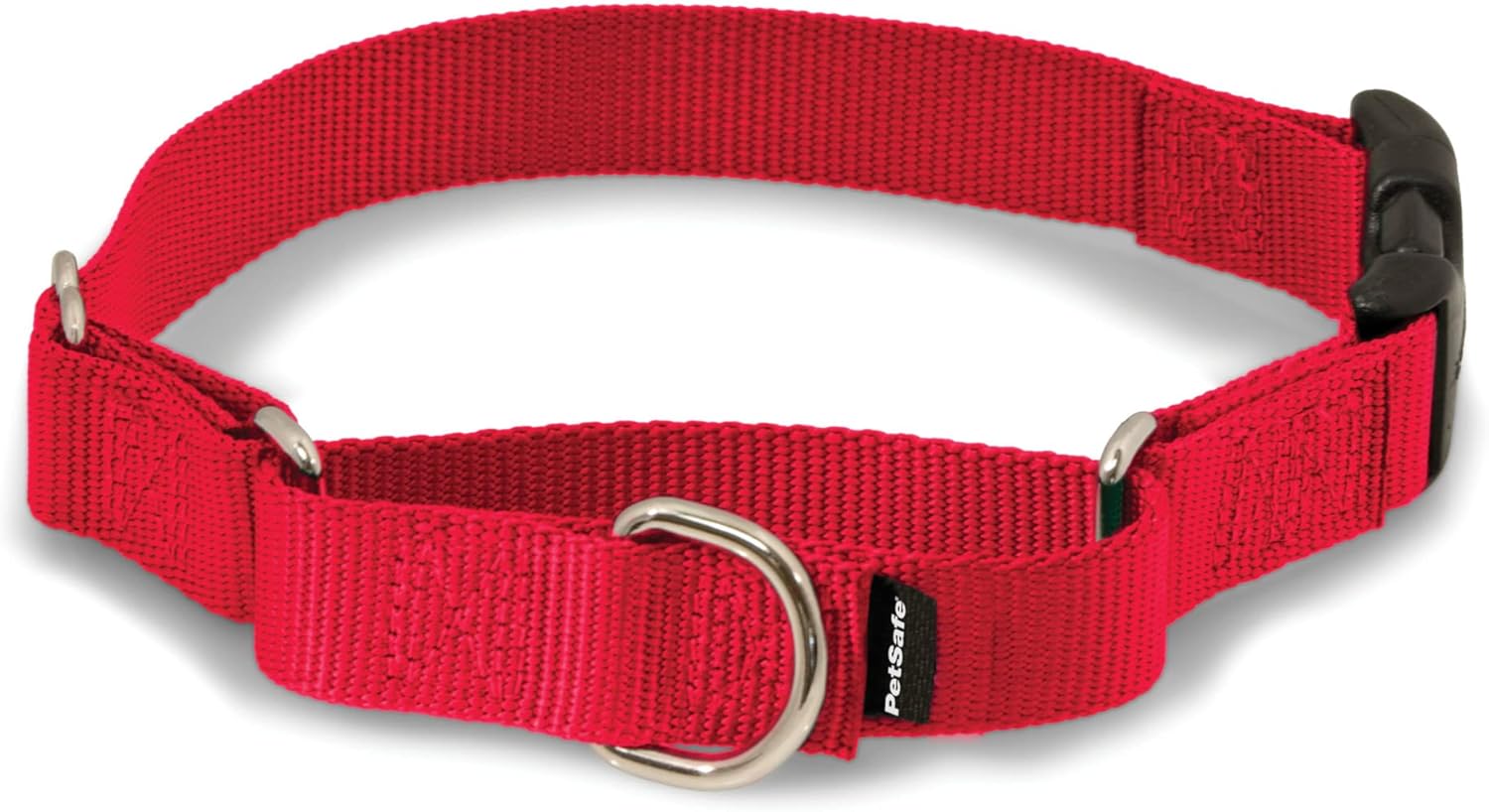 PetSafe Martingale Collar with Quick Snap Buckle – Adjustable No-Slip Design for Better Leash Control – Durable Nylon Material – Humane Gentle Correction for Safer Training – Small – Red