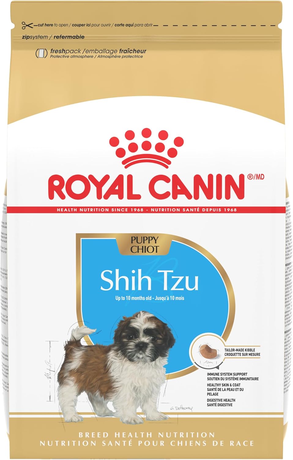 Royal Canin Breed Health Nutrition Shih Tzu Puppy Dry Dog Food, 2.5 lb Bag