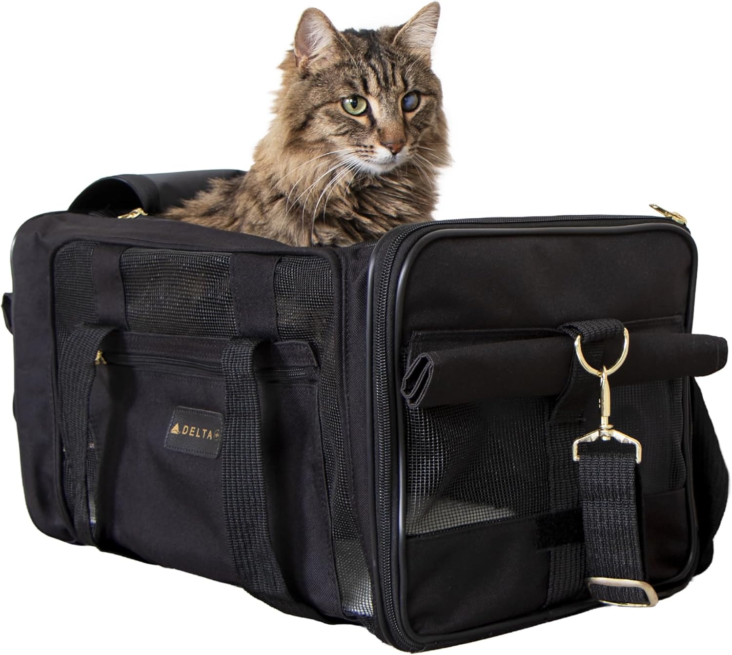 Sherpa Delta Airlines Travel Pet Carrier, Airline Approved & Guaranteed On Board – Black, Medium