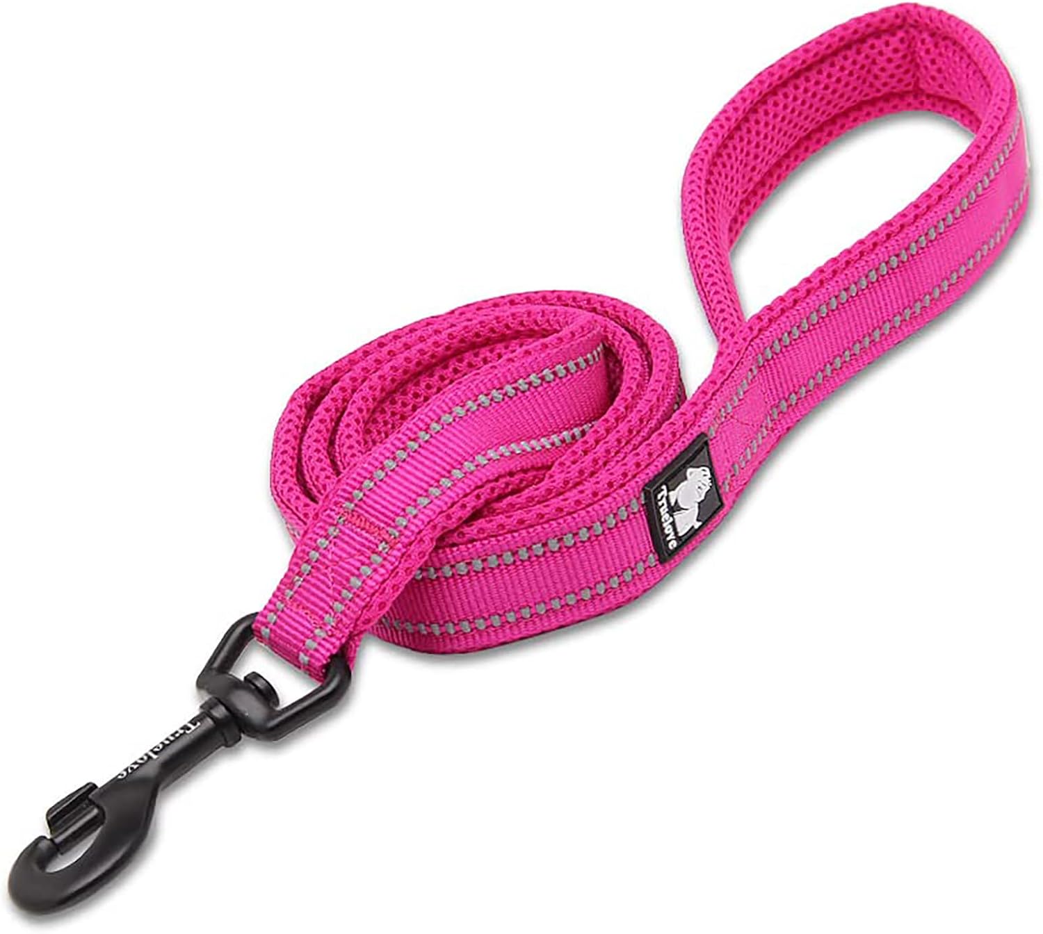 TRUE LOVE Reflective Dog Leash Puppy Walking Lead, Padded Pet Chain Rope，Length 200cm Truelove TLL2111(Fushcia,L)