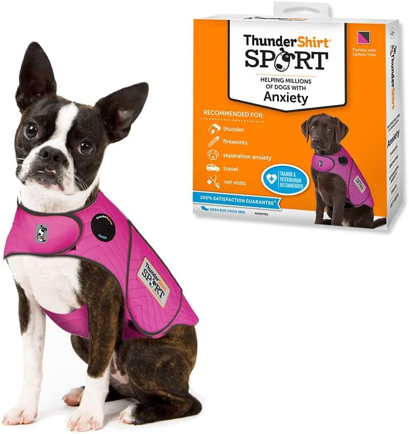 ThunderShirt for Dogs, X Small, Fuchsia Sport – Dog Anxiety Relief Calming Vest