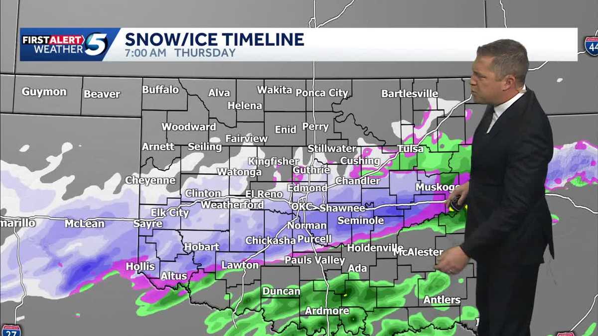 Winter storm expected to bring wintry weather to much of Oklahoma