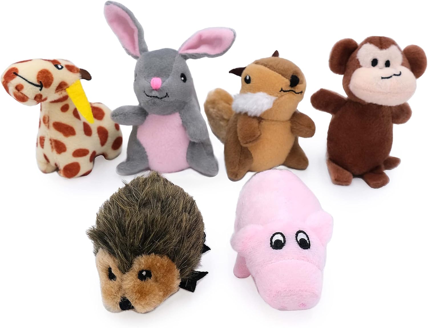 ZippyPaws Burrow Replacement Miniz – Interactive Dog & Puppy Toys for Boredom, Stimulating Pet Products to Keep Them Busy, Plush Refills for Hide & Seek Puzzle, Enrichment Squeaky Toys – Mixed 6 Pack