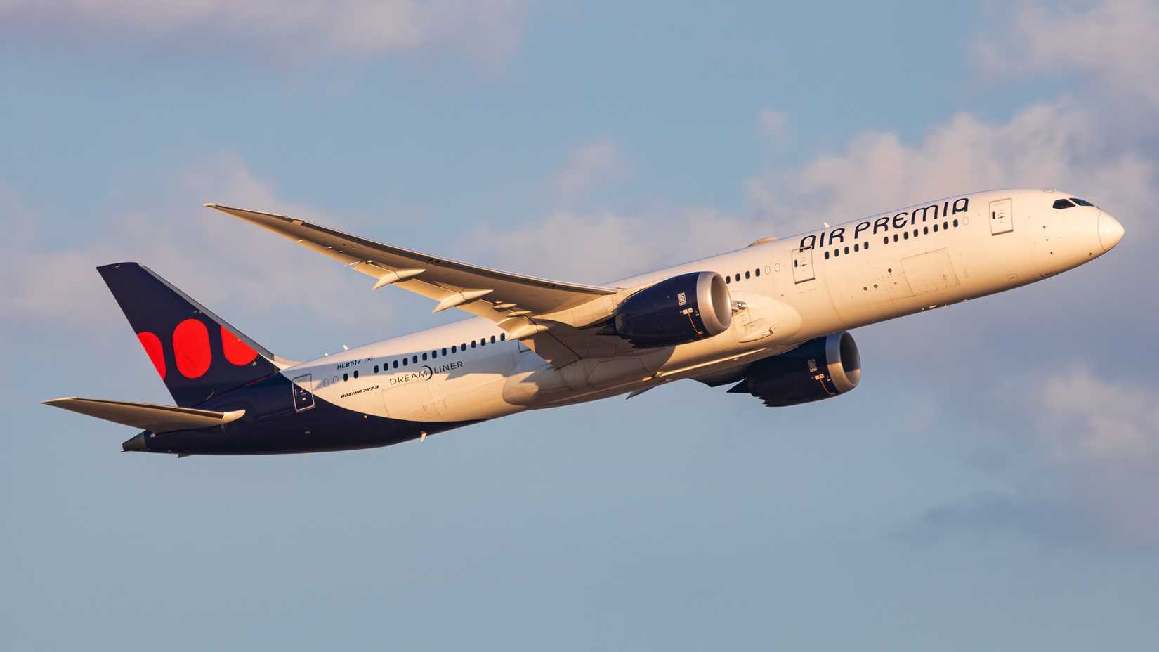 Air Premia Boeing 787-9 taking off