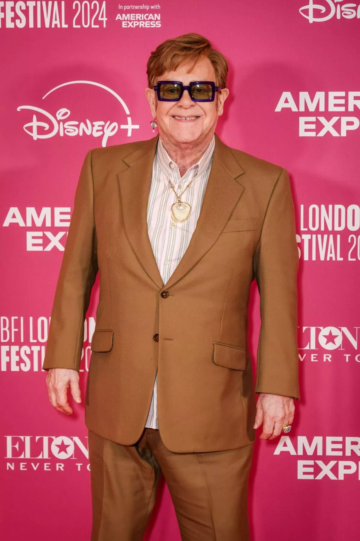 Elton John attends the Elton John: Never Too Late European debut as part of the London Film Festival at Southbank Centre - Royal Festival Hall on October 10, 2024 in London, England.
