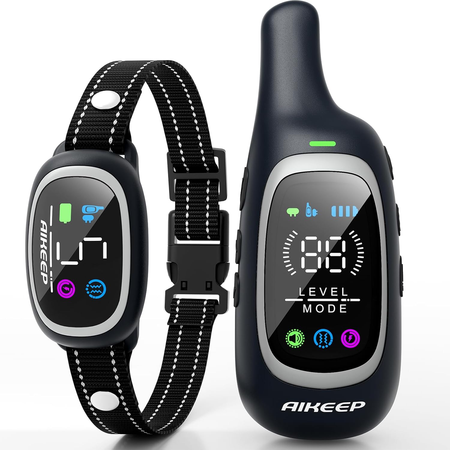 2-in-1 Dog Shock Collar and Bark Collar for Dogs – 3300FT Dog Training Collar with Remote, IP67 Waterproof e Collar with Anti-Bark/Beep/Vibration/Shock Modes for Small Medium Large Dog(8-120Lbs)