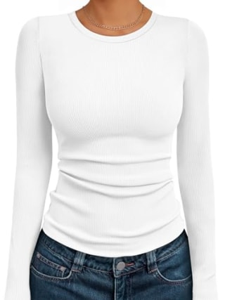 Automet Ribbed Stretch Crewneck Shirt