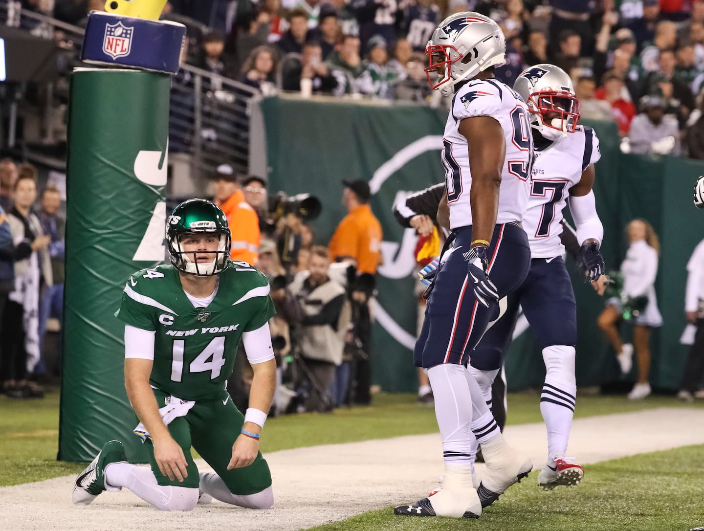 Sam Darnold, then quarterback of the Jets, spoke of "seeing ghosts out there" when going against the Patriots' defense in 2019.