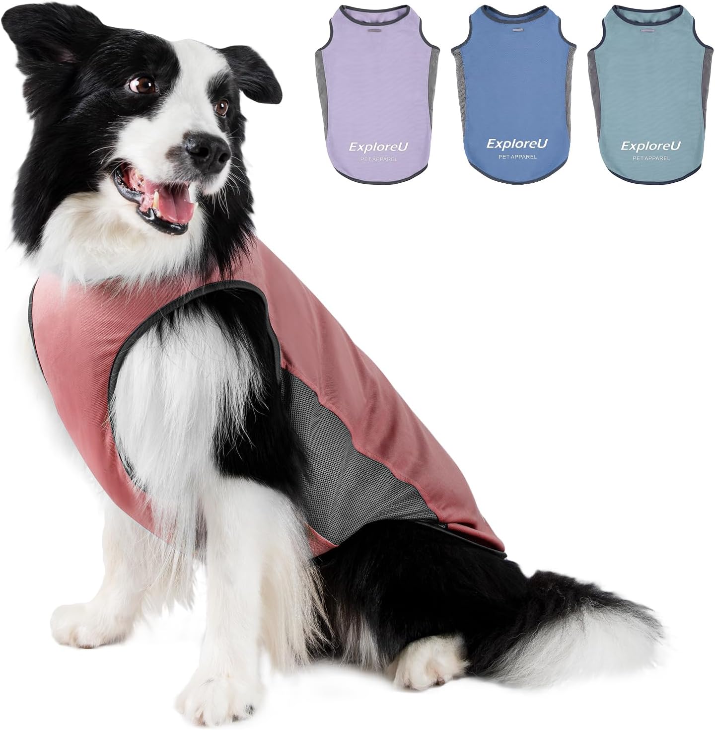 Dog Shirt, Cooling Vest Lightweight Breathable, Dog T-Shirts All-Season UV Protection Pet Clothes Quick Dry Soft Stretchy Pet Shirt Vest for Small Medium Large Dogs (Brier Rose 1PC, X-Large)