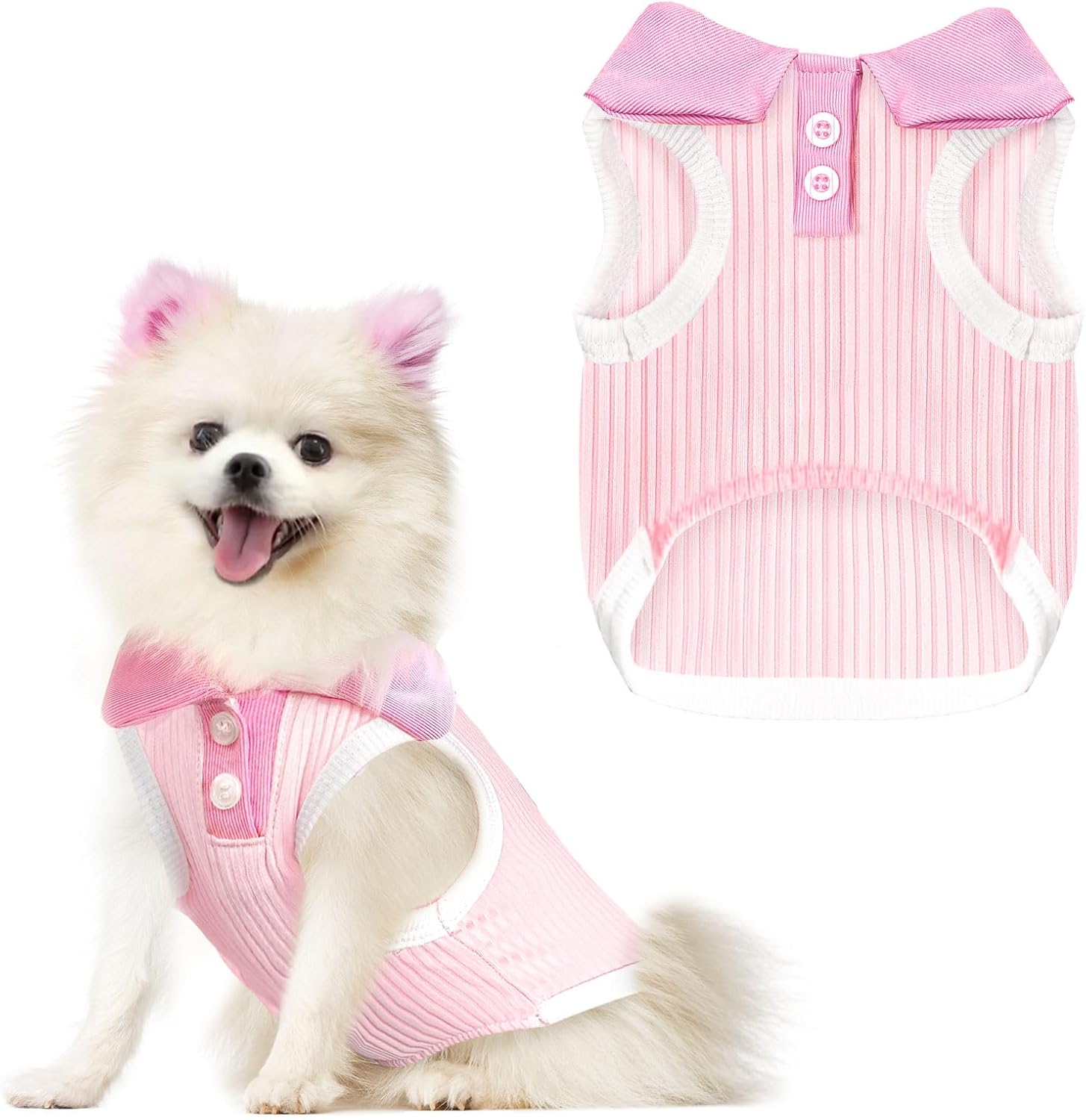 Dog Tshirts for Small Dogs Polo Shirt Stretchy Dog T Shirt Breathable Dogs Cooling Vest Sweatshirts Girl Boy Puppy Dachshund French Bulldog Frenchie Chihuahua Pet Clothes