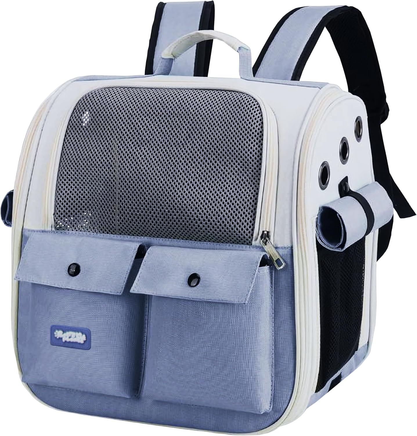 Durable Blue Cat Carrier Backpack – Ventilated & Soft Pet Travel Bag – Ideal for Medium Small Dog Puppy Kitten up to 22 LBS – Airline & TSA Approved