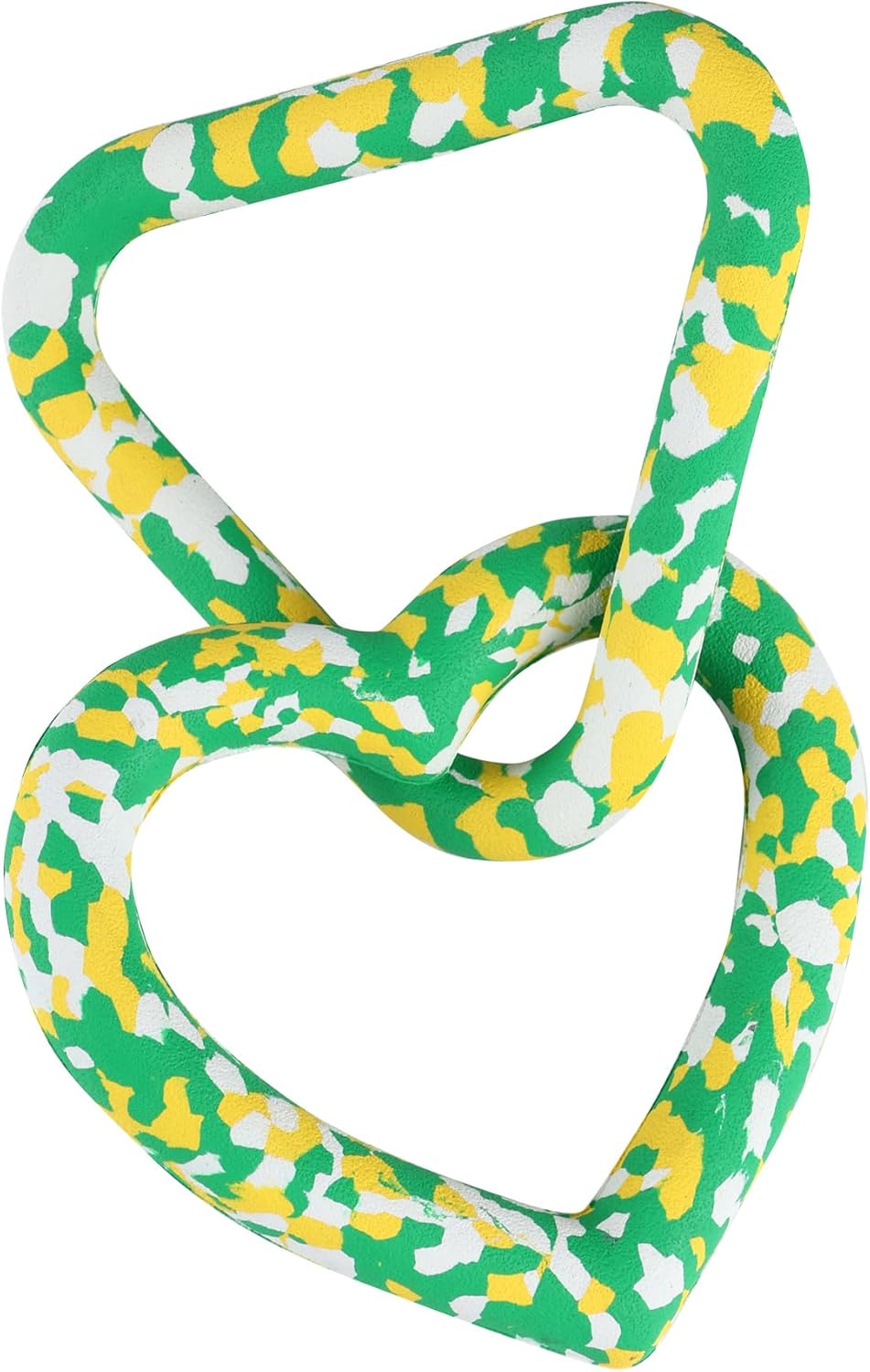 FOVRLZSE Triangle & Heart Dog Chew Toy | 99.99% Natural Rubber | Eco-Friendly Biodegradable | Gentle Gum Care | Puppy Teething Pacifiers | Indestructible Non-Squeak Toys for Large Aggressive Chewers