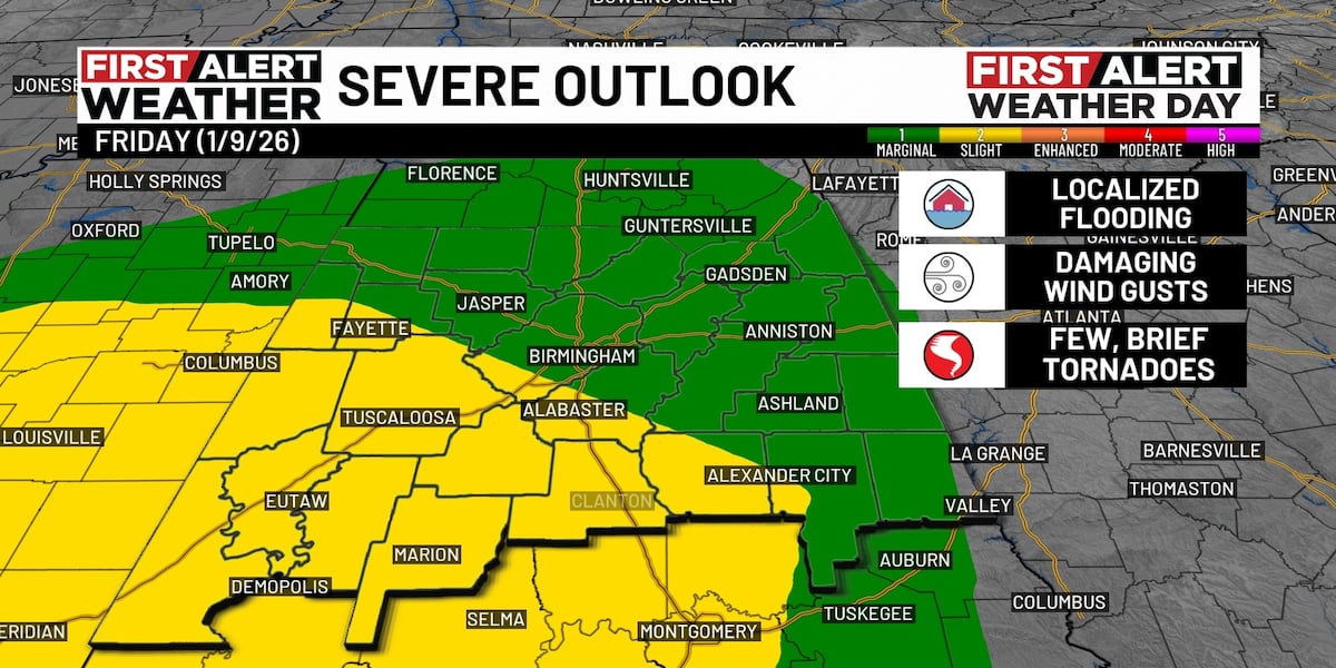 Flood Watch in effect for central Alabama, storm threat continues overnight