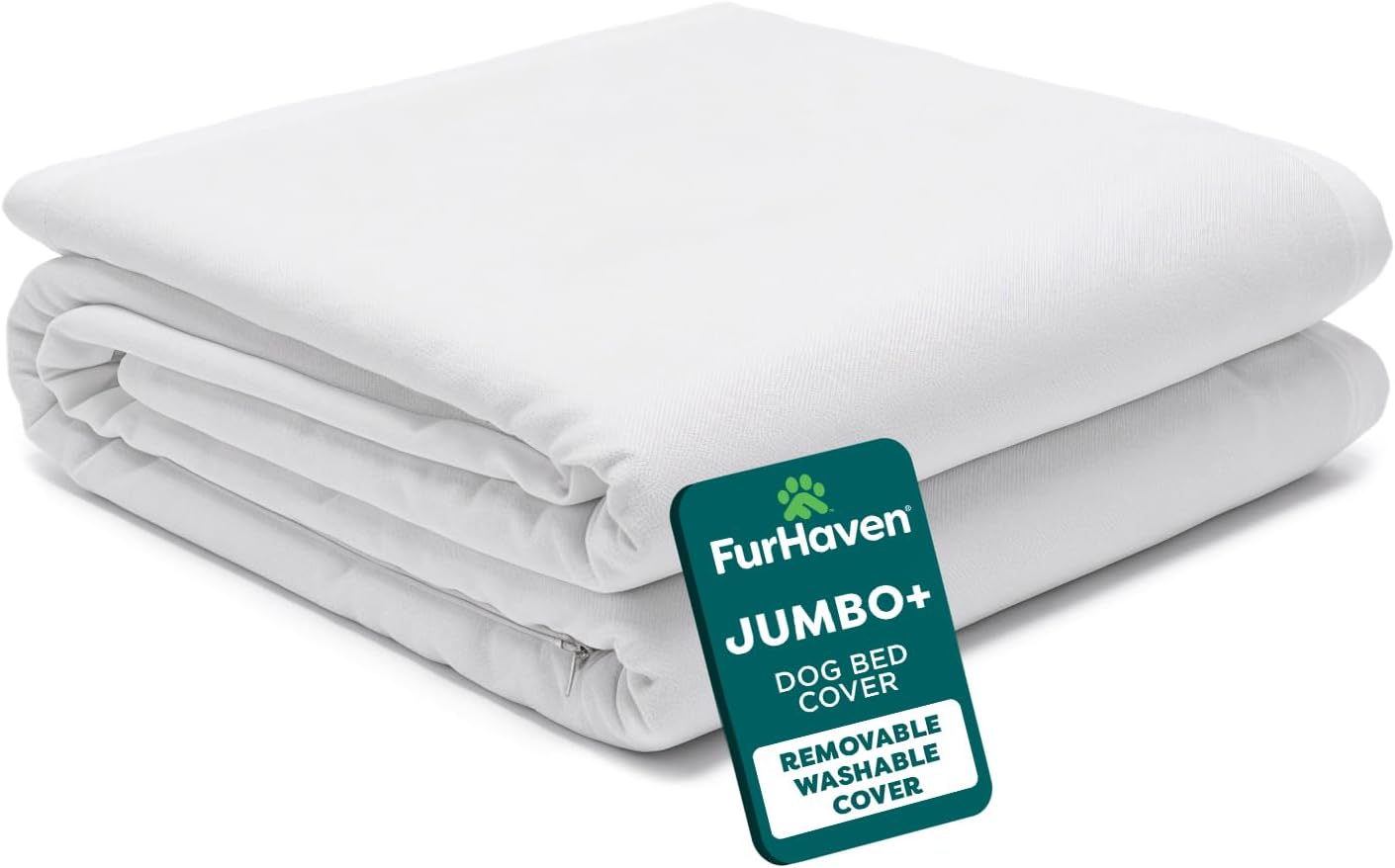Furhaven Dog Bed Liner Water-Resistant Foam Mattress Protector Cover – White, Jumbo Plus