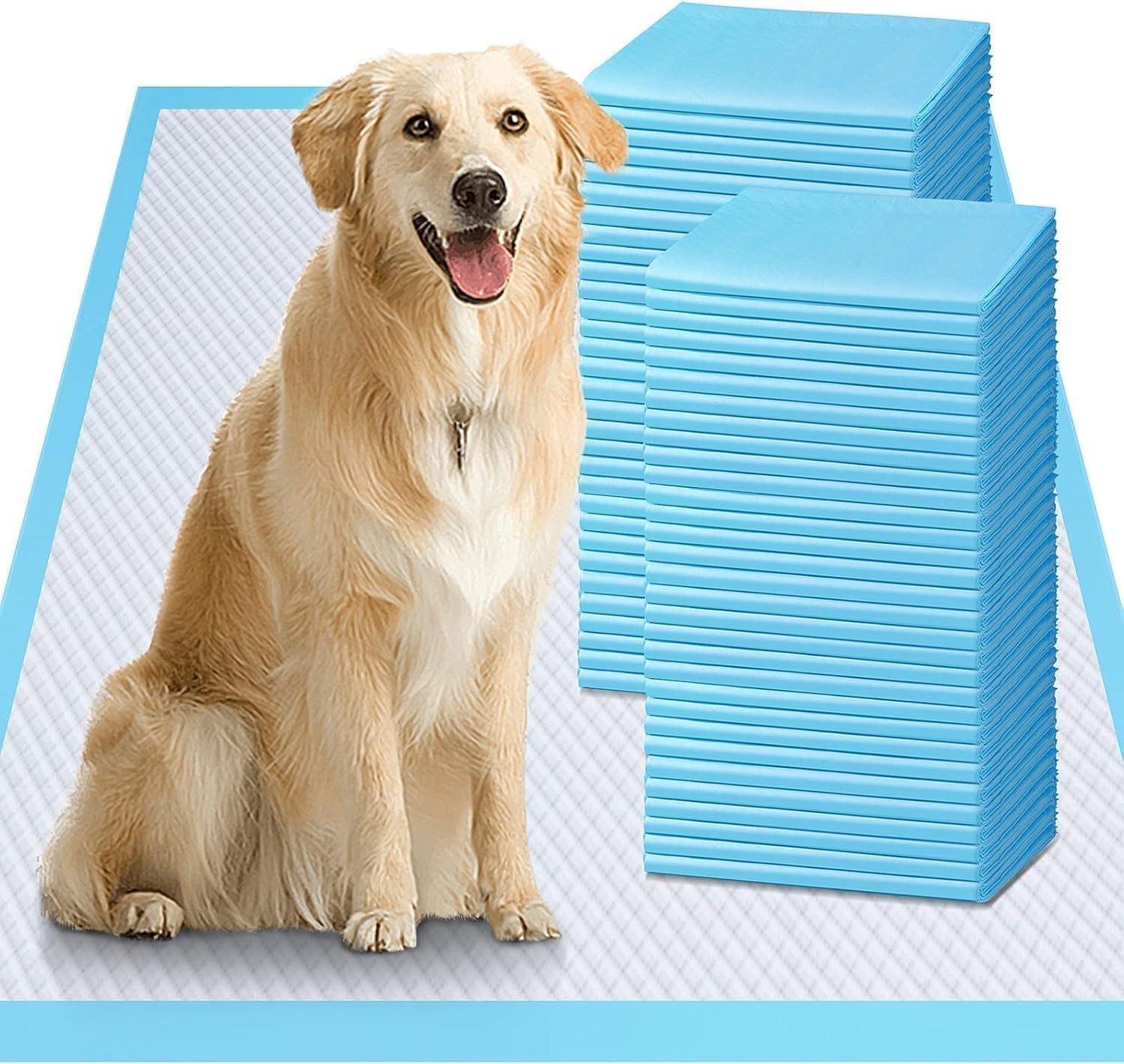 Gimars Thicker Ultra Absorbent 1200ml Pet Training Puppy Pads 28″x34″ Extra Large Disposable Leak-Proof Quick Dry Pee Pads for Dogs, Cats, Rabbits, Home Training, 24 Hours Lasting, 30 Count