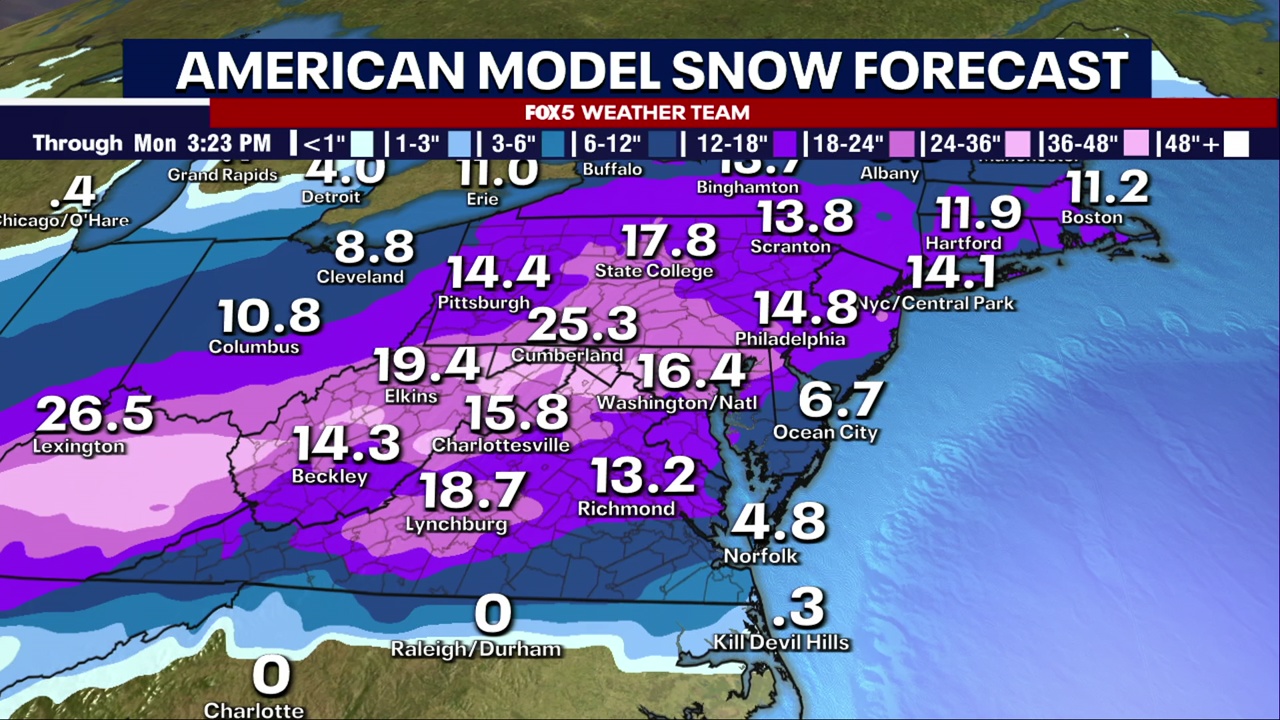 How much snow is expected on Sunday? Here’s what the models show so far