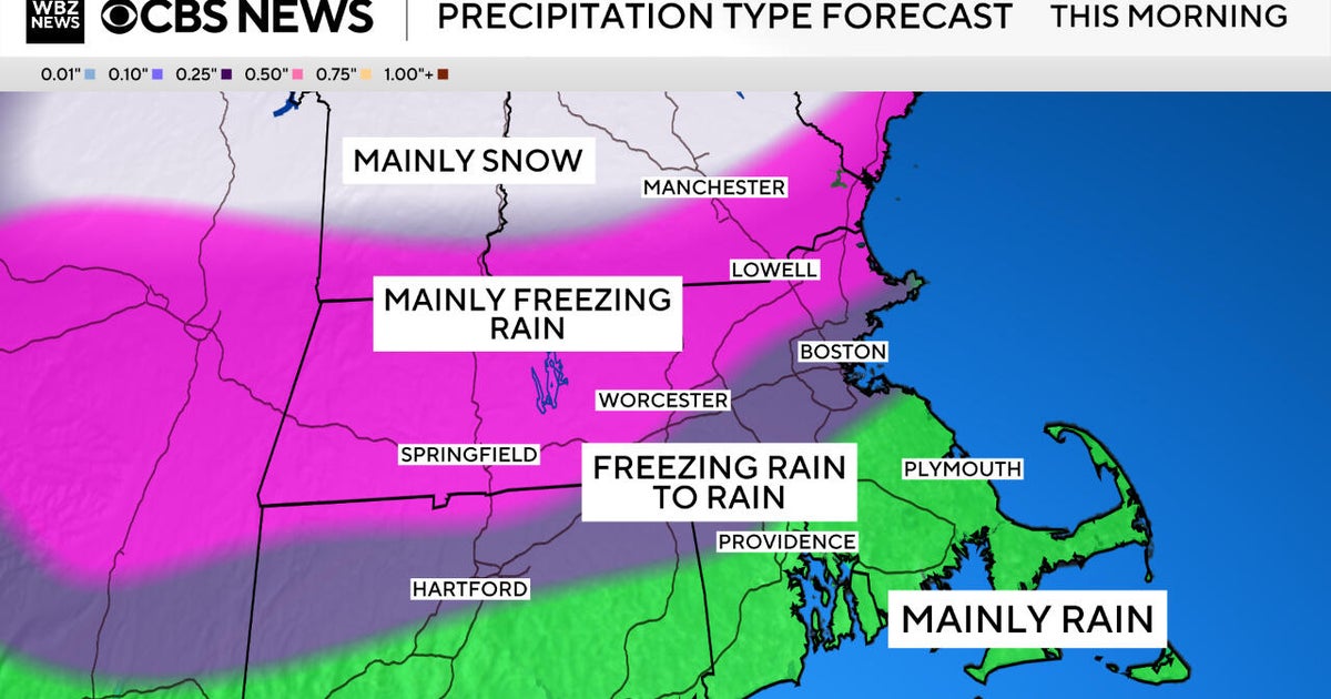 Ice and freezing rain could cause major problems on Massachusetts roads Wednesday