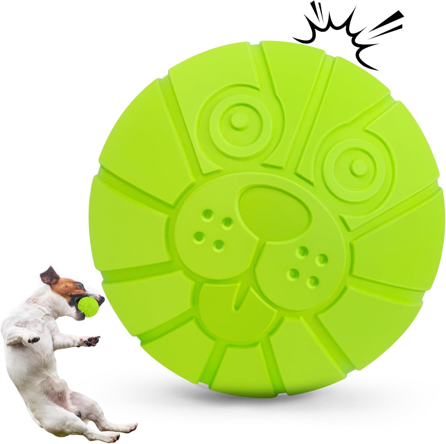 Indestructible Squeaky Dog Balls for Aggressive Chewers, Interactive Dog Toys to Keep Them Busy, Dog Chew Toys for Aggressive Chewers, Rubber Squeaky Balls for Dogs to Relieves Anxiety