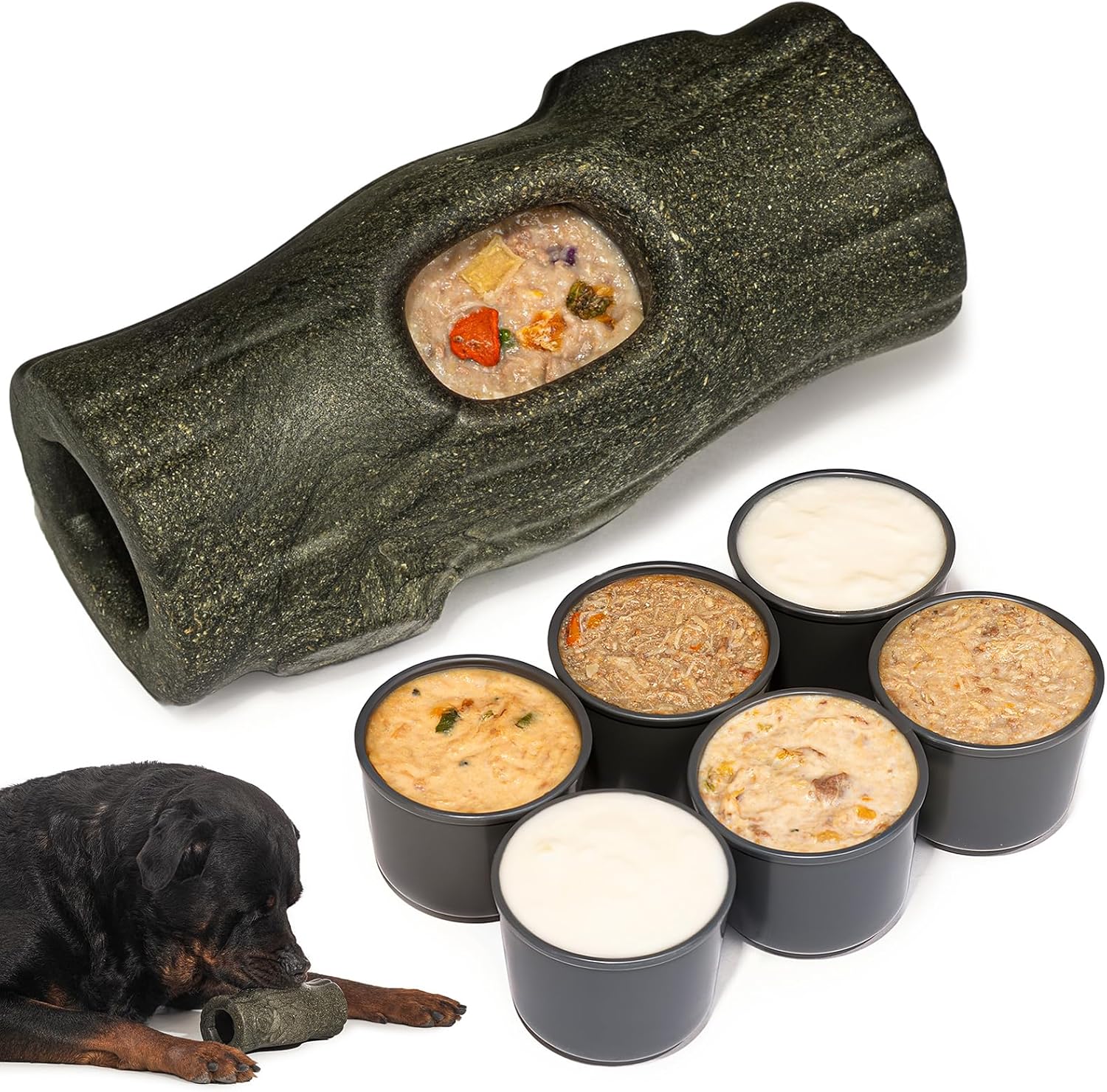 Interactive Dog Toys for Aggressive Chewers, Long-Lasting Frozen Dogs Treat Holder to Keep Them Busy, Indestructible Dog Enrichment Toys – Reduce Anxiety, Safe for Large and XL Breed