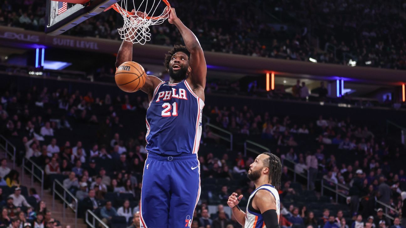 Joel Embiid’s first dunk of season fires up rising Sixers