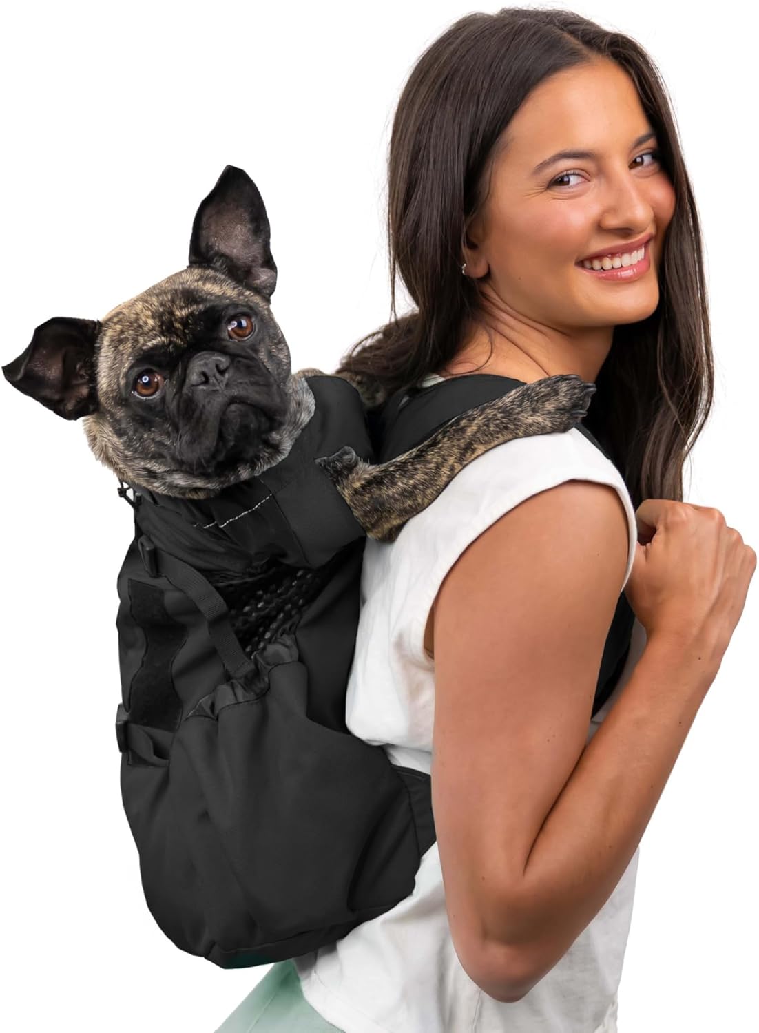 K9 Sport Sack Air 2 – Small, Jet Black – Ideal for Dogs with 13-16” Back Length – Durable, Breathable Backpack-Style Carrier – Perfect for Walks, Short Hikes & Public Transportation