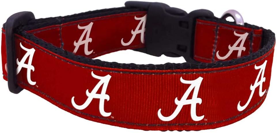 NCAA Alabama Crimson Tide Dog Collar (Team Color, Large)